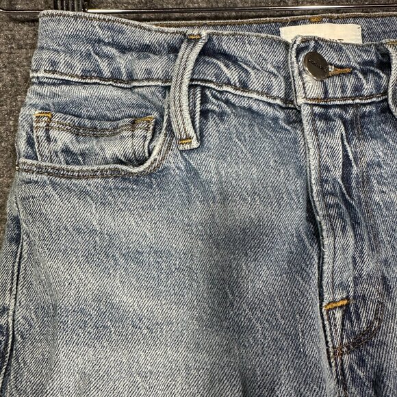 Frame Jeans Womens 24 Le Nouveau Straight Cotton Stretch Light Wash Pockets - Picture 4 of 11